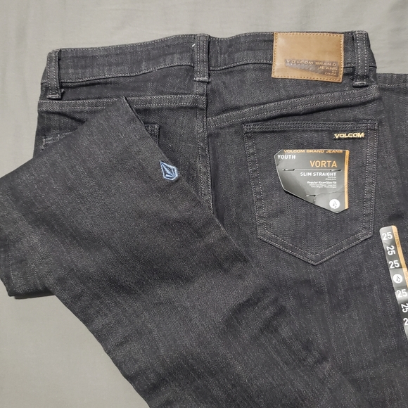 NWT Volcom Vorta Slim straight jeans boys size 25 (10) - Picture 5 of 13